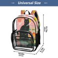 thumbnail image 4 of PVC Transparent Backpacks Clear Backpack for Travel and Outings Black Cat and Goldfish Bowl, 4 of 7