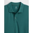 thumbnail image 4 of Polo GAP de piqué elástico para hombre, color verde balsámico, talla S, 4 of 5