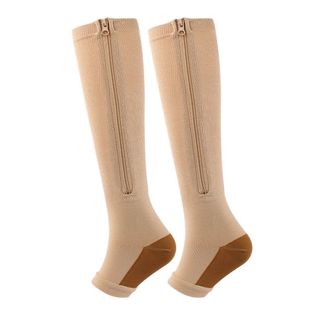Compression Socks Zipper Varicose Socks Outdoor Running Fitness Hiking Sports Socks Medical Care Anti Fatigue Diabetes Swelling