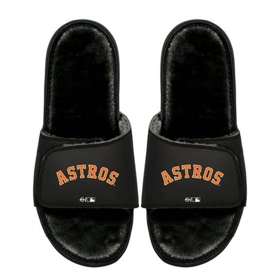 Unisex ISlide Houston Astros Logo Fur Slide Sandals