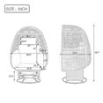 thumbnail image 5 of Rattan Egg Chair with Thickened Cushions, Outdoor Swivel Chair with Rocking Function, Oversized Wicker Egg Chair for Balcony Poolside Garden, 350lbs Capacity, 5 of 8