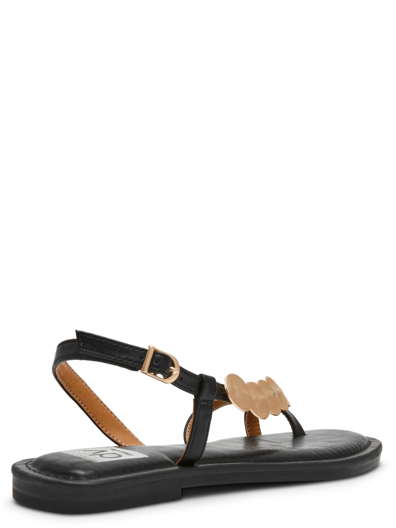 DV Dolce Vita Women's Jetsey Adjustable Strappy Sandal with Gold Detail