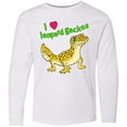 thumbnail image 3 of Inktastic I Love Leopard Geckos Long Sleeve Youth T-Shirt, 3 of 5