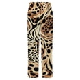 thumbnail image 6 of Abstract Swirling Leopard Print Pattern Winter Female Pants Flannel High Waist Women Pants Lady Warm Straight Leg Plush Trousers, 6 of 7