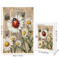 thumbnail image 2 of 1000 Piece Jigsaw Puzzle – Vintage Ladybug and Daisy Decor | Fun Puzzle for Nature Lovers | Ideal for Family Fun, 2 of 7