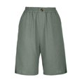 thumbnail image 6 of CUSTG Women Leisure Trousers Elastic High Waist Split Shorts Trousers With Pockets For Summer Comfort Holiday Work Pants Women, 6 of 6