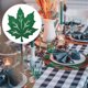 thumbnail image 1 of Houderco 2Ud Manteles Individuales Decorativos Para En Tela No Tejida Verde Con De Hojas De Arce, 1 of 7