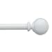 thumbnail image 3 of Urbanest Ball Adjustable Single Drapery Curtain Rod Set with 24 Rings, 5/8", 84"-120", Glossy White, 3 of 5