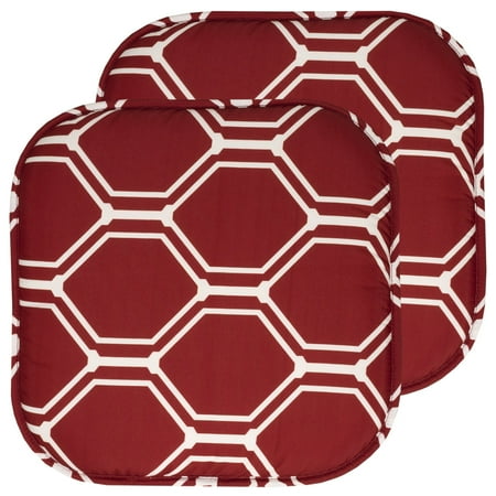 

Mirage Hexagonal Print Memory Foam Chair Pads 2 Pack