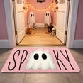 thumbnail image 4 of Pink Ghost Halloween Doormat, 24 x 16 in Cute Ghost Welcome Mat with Non Slip Rubber Backing, Front Door Rug for Porch Patio Entryway Fall Decor, 4 of 5