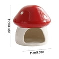 thumbnail image 3 of Ceramic Hamster Hideout House with Mushroom Design for Small Pets 3.5 in, 3 of 9