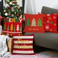 thumbnail image 4 of MMTX Red Cushion Covers Christmas Pillowcases, 4pcs 45 x 45cm Pillowcases, Christmas Tree Snowflakes Cushion Covers Xmas Throw Pillow Cases for Sofa Couch Bed, 4 of 7