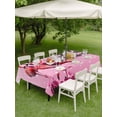 thumbnail image 3 of Outdoor Tablecloth with Umbrella Hole and Zipper, Valentine's Day Rectangle Table Cloth 60x120 Inch Waterproof Tablecloth, Flamingos Roses Love Romance Ombre Pink Picnic Table Cover for Patio Camping, 3 of 7
