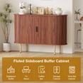 thumbnail image 5 of EastVita 47 in Mid Century Modern Sideboard Buffet Cabinet with Sliding Doors Adjustable Shelves Accent Storage Cabinet, 5 of 8