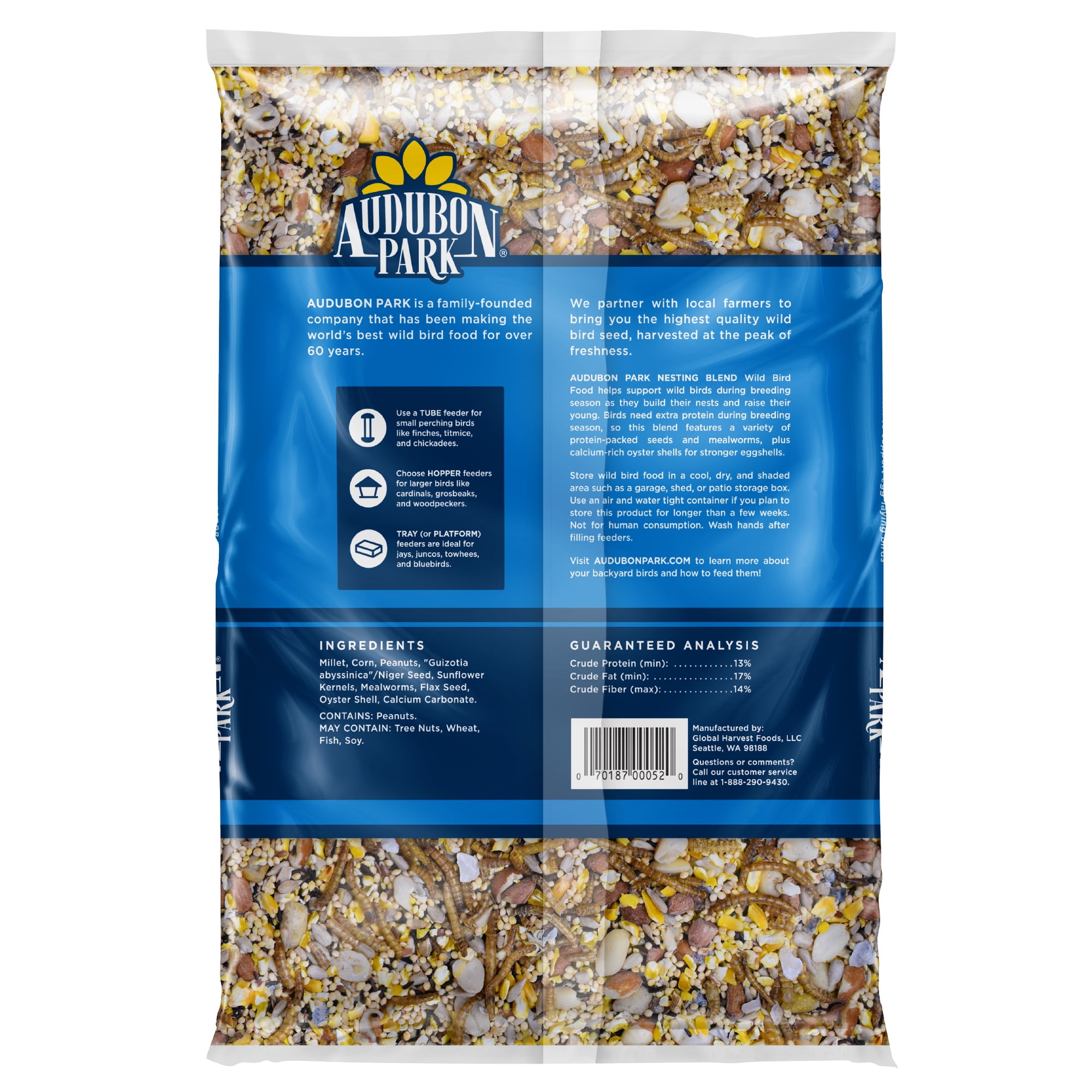 Audubon Park Nesting Blend Wild Bird Seed, Dry, 2 lb. Bag