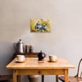 thumbnail image 4 of ZHONGYUTONG Lemon Wall Art Kitchen Canvas Wall Decor Yellow Fruit and Blue Pottery Pictures Vintage Citrus Painting for Home Decor Framed (12.00" x 18.00"), 4 of 5