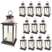 LED Decorative Lanterns Kate Aspen Cooper Vintage Rustic Home Table Centerpiece