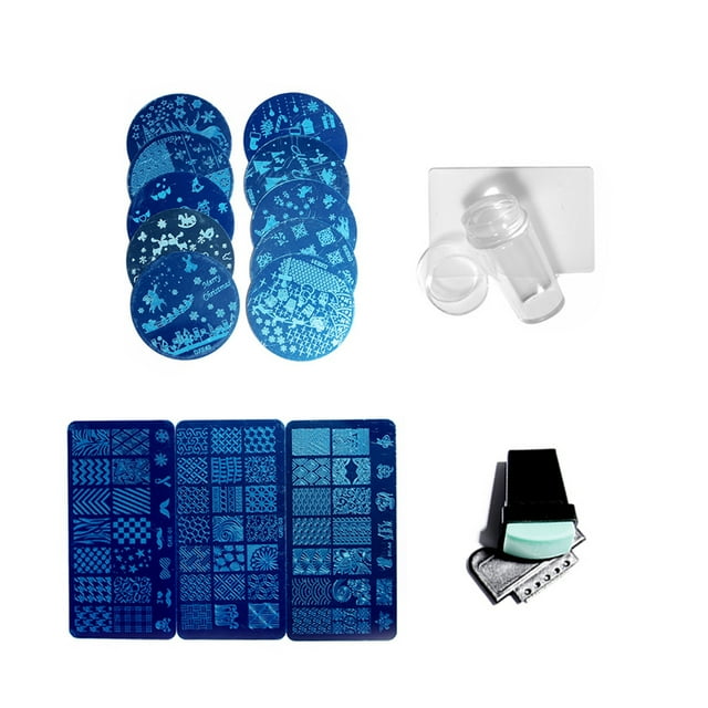 Stamp Plate Stamper Scraper Set Francés Nail Art Stamper Nail Stamping Nail Art Diy Decoración De Uñas Yuarrent CE006909-00