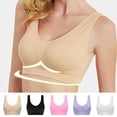 thumbnail image 2 of Cheers Brassiere Solid Color Seamless Women Pure Color All Match Bra for Yoga, 2 of 2