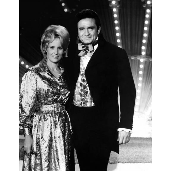 Country Singers Tammy Wynette And Johnny Cash History (18 x 24)