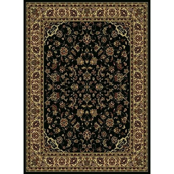 Vitaly Mesopotamia Area Rug 953 Black Persian Bordered 2' 2" x 7' 7" Rectangle