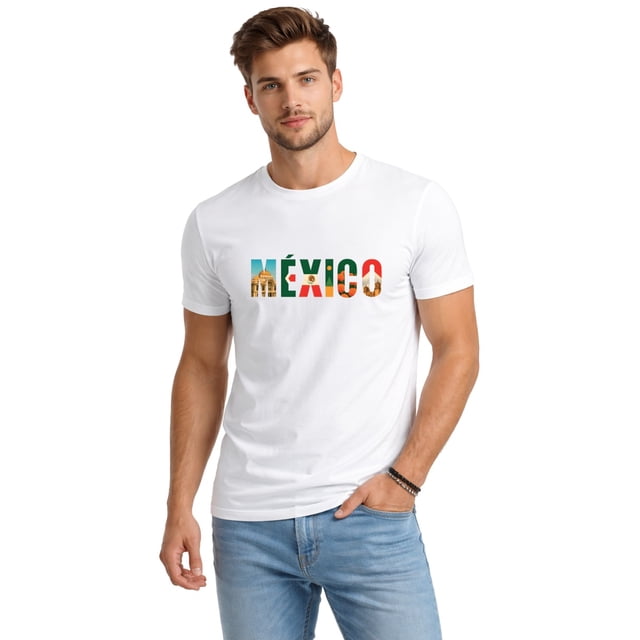 VOLTAICA VD0153 PLAYERA BLANCA MUNDIAL MÉXICO HOMBRE