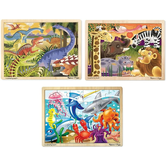 Paquete de rompecabezas Melissa & Doug Dinosaurio Safari Océano