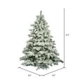 thumbnail image 4 of Vickerman Artificial 6.5' X 62" Indoor Flocked Alaskan Pine Christmas Tree - Unlit - 1045 PVC Tips, 4 of 6