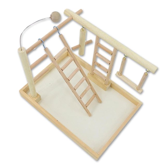 Columpio para Jaula de Loros YONGSHENG Escalera de Madera Suministros de Pie