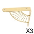 thumbnail image 1 of 3 Soportes De Estante Decorativos En Forma De Con Tornillos, Estantería Para El Hogar, Dorado, 15cm, 1 of 10