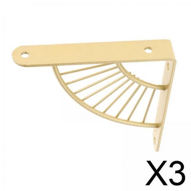 3 Soportes De Estante Decorativos En Forma De Con Tornillos, Estantería Para El Hogar, Dorado, 15cm