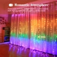 thumbnail image 3 of Labymos 10 X 9FT 280LEDs Rainbow Curtain String Lights Colorful Curtain Fairy Lights Christmas Decorative, 3 of 8