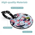 thumbnail image 4 of 2Pcs Leather Round Panda Cruise Luggage Tag with Privacy Cover and Name ID Tag - Suitable for Travel Handbags Backpacks School Bags Luggage Tags, 4 of 7