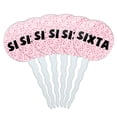 thumbnail image 1 of Sixta Cupcake Picks Toppers - Set of 6 - Pink Speckles, 1 of 1