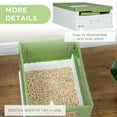 thumbnail image 4 of PawHut Enclosed Cat Litter Box with Scoop, Tray, Top Entry, Dark Green, 4 of 10