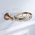 thumbnail image 5 of FRCOLOR Golden Copper Soap Dish Holder for Bathroom or Kitchen with Suction Cup for Tiles Walls Glass Smooth Surfaces, 5 of 8