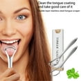 thumbnail image 6 of LHWEN Adult Tongue Scraper Oral Care Tool for Tongue Cleaning Bad Breath Grade Stainless Steel Curved Head Easy to Use Long-lasting, 6 of 7