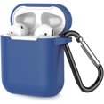 thumbnail image 1 of Coffea Protective Silicone Case with Keychain for AirPods 1 & 2 (Front LED Not Visible) (RoyalBlue), 1 of 7