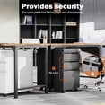 thumbnail image 6 of ZUNMOS Rolling File Cabinet, 3 Drawer Mobile File Cabinet with Lock, Metal Small Vertical File Cabinet with Pre-Assembled for Home Office, Black, 6 of 7