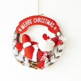 thumbnail image 1 of Christmas Decoration Rattan Circle With Fabric Doll Handmade Decor, 1 of 5