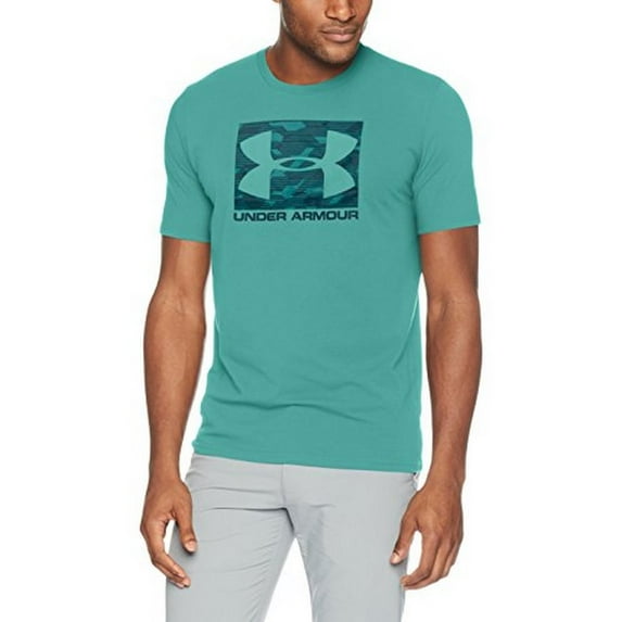 Under Armour Mens UA Boxed Sportstyle SS, TROPICAL TIDE-Tourmaline Teal AFS-Swallowtail, LG