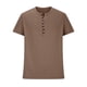 thumbnail image 3 of Camisas de Manga Corta de los Hombres Slim Fit Cuello Redondo Superior, Ligero Poliéster Casual de Manga Corta Blusa, 3 of 5