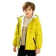 thumbnail image 3 of Ticikt Boys Winter Coat Ski Jacket Windproof Kids Warm Fleece Snow Coat Waterproof Outdoor Hooded Insulated Coat,Color:Light Yellow,4-5 Years, 3 of 5