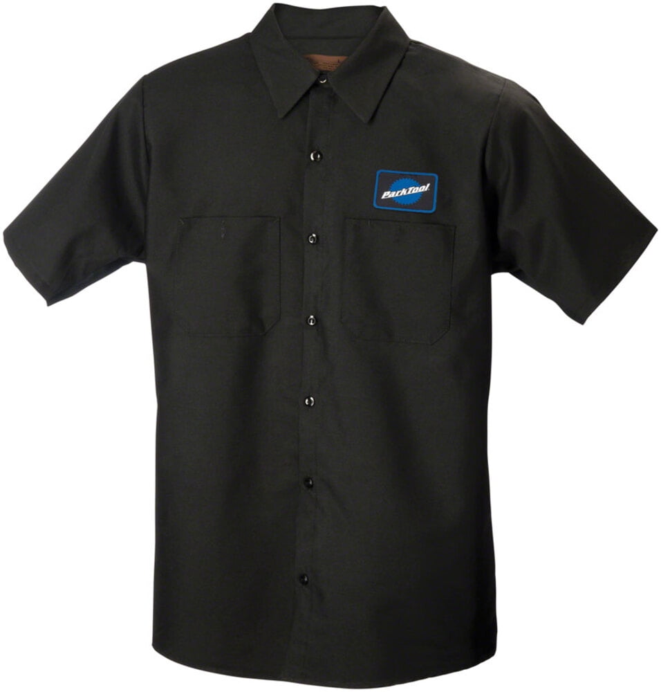 Black X-Large Men's Work Shirt Park Logo Park Tool MS-2 Mechanic Shirt 