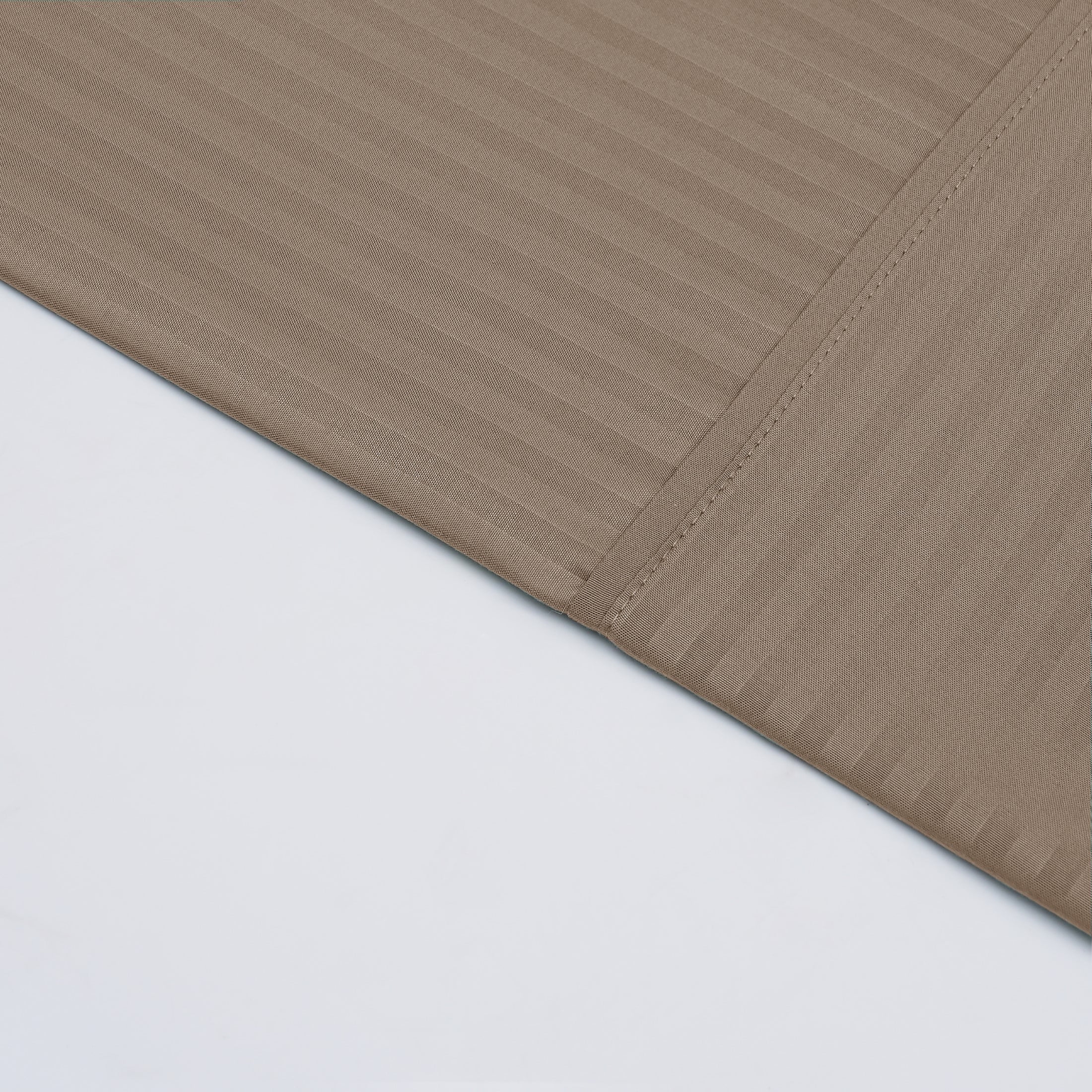 Mainstays Super Soft Brushed Microfiber Bed Sheet Set, Brown Bag Embossed Stripe, Full, 4 Piece