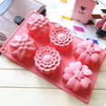 thumbnail image 1 of 6 Flower Silicone Cake Mold Handmake DIY Bread Mould Silicone Moulds For Cake Mooncake Mold Cake Tools, 1 of 3