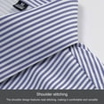 thumbnail image 5 of Donemore Men's Short Sleeve Striped Button-Down Shirt, Loose Casual Breathable Top, Summer Versatile Comfort Design, 5 of 8