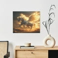 thumbnail image 6 of Kdxio Golden Winged White Horse Pattern Canvas Wall Art for Living Room Wall Decor for Bedroom Bathroom Modern Framed Canvas Art Prints Ready to Hang,Horizontal, 6 of 6