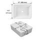 thumbnail image 5 of MEJE Lavabo Rectangular Baño 19x15", Cerámica Blanco, Encimera, 5 of 5