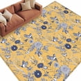 thumbnail image 2 of 5'x8' Area Rugs, Vintage Flower Indoor Outdoor Area Rug for Living Room Bedroom, Country Bird Garden Butterfly Yellow Washable Bathroom Rugs Kitchen Floor Carpet Mats Home Decor Aesthetic, 2 of 8